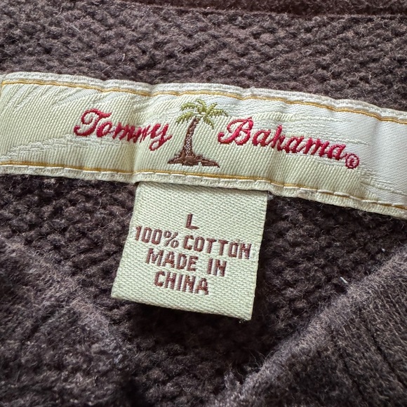 Tommy Bahama Brown Knit 100% Cotton Sweater Men Size Large - Picture 4 of 4